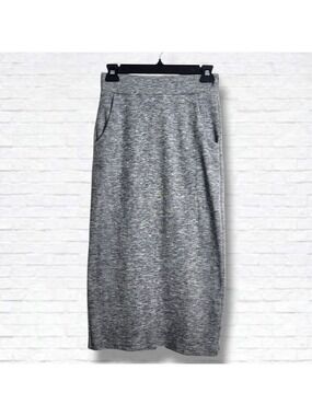 Smash + Tess Chelsea Heathered Grey Pull On Midi Length Pencil Skirt Size XS